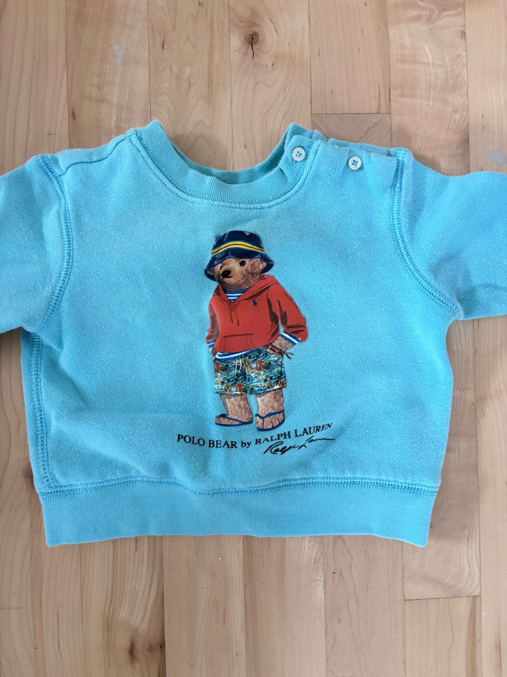Polo Ralph Lauren Laguna Beach Bucket Hat Sweatshirt, size 9M